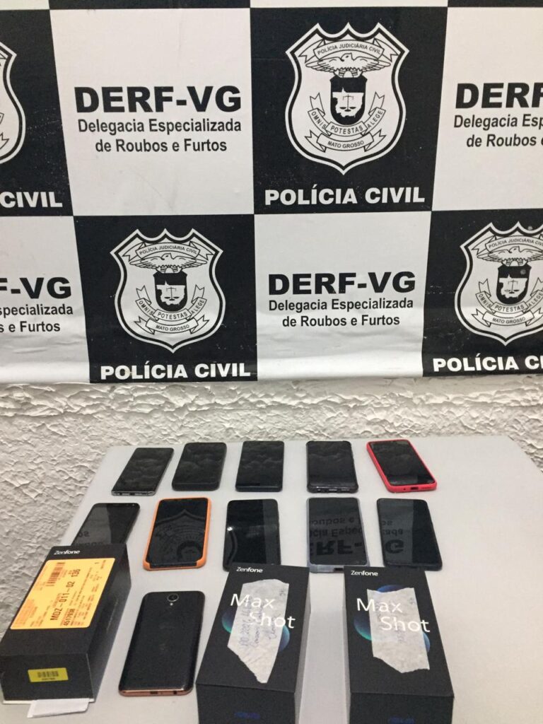 Polícia Civil recupera 3 celulares furtados e conduz 2 pessoas por receptação