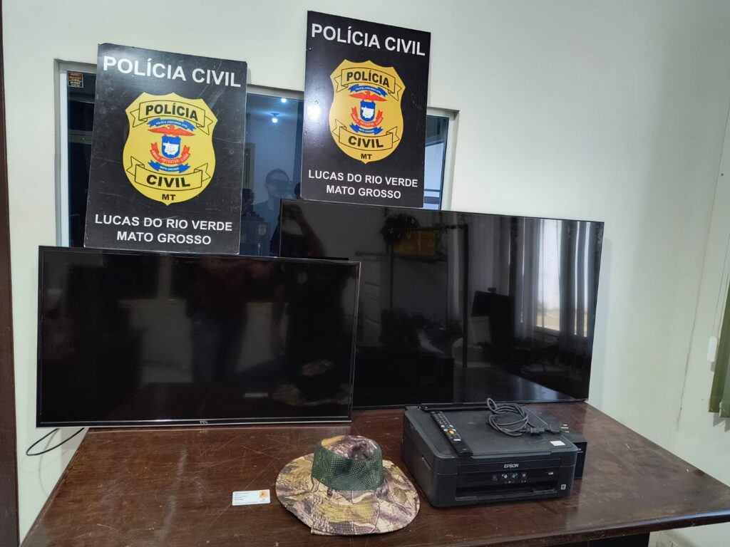 Polícia Civil recupera aparelhos televisores roubados em Lucas do Rio Verde